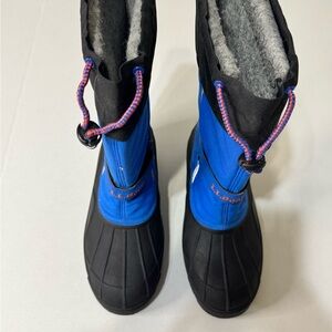 L.L. Bean Kids' Black and Blue Snow Boots